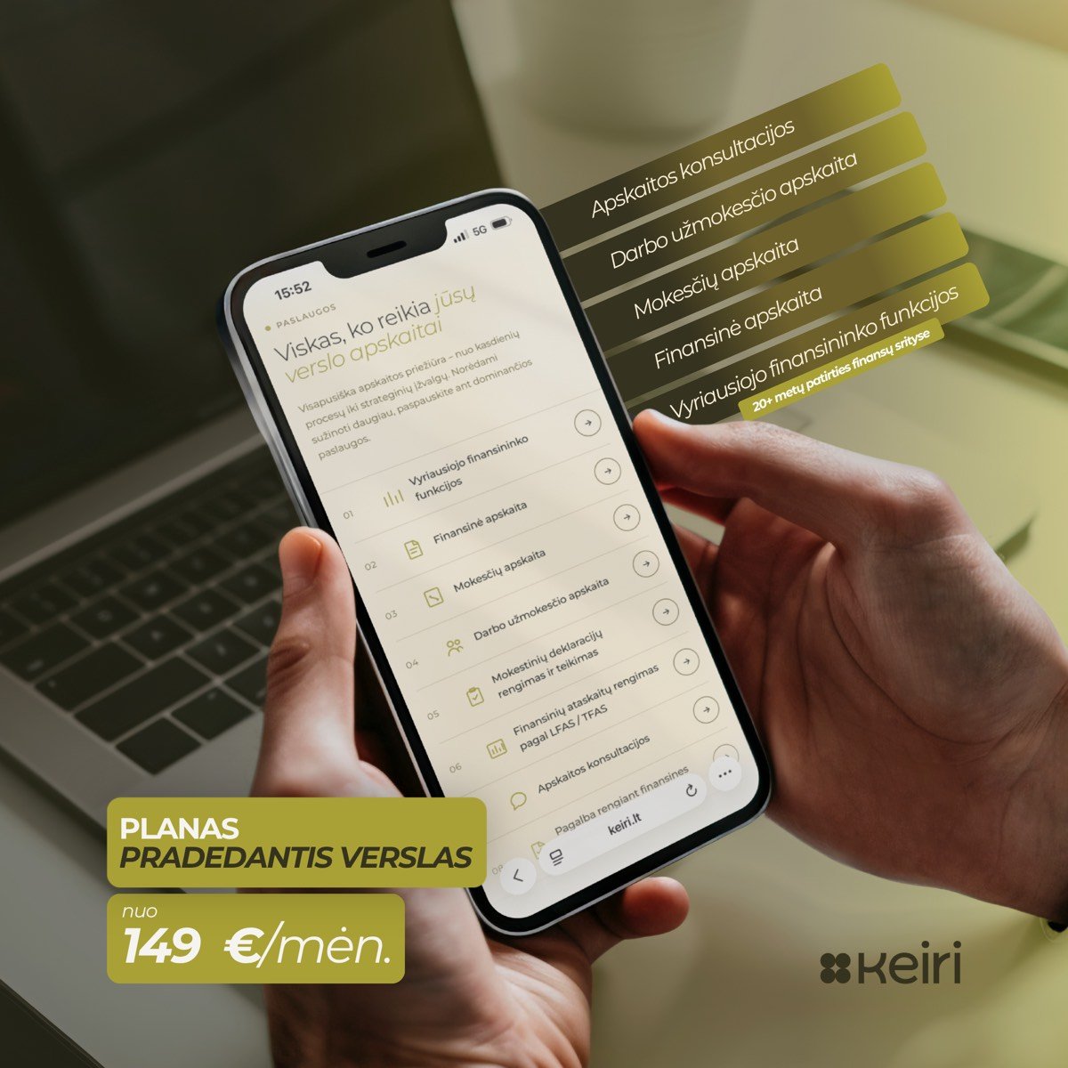 Keiri – paslaugų ir kainų komunikacija