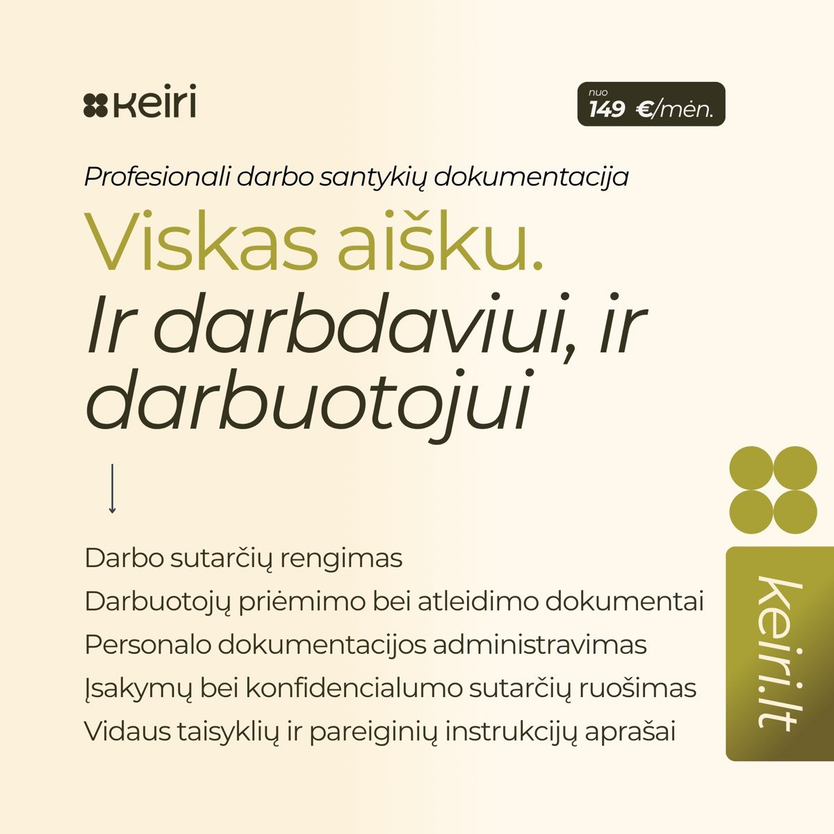 Keiri – darbo santykių dokumentacijos kampanija